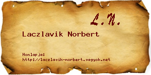 Laczlavik Norbert névjegykártya